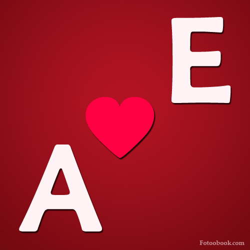 صور حرف A مع E , صور a و E رومانسية حب , خلفيات قلب جديدة 2017