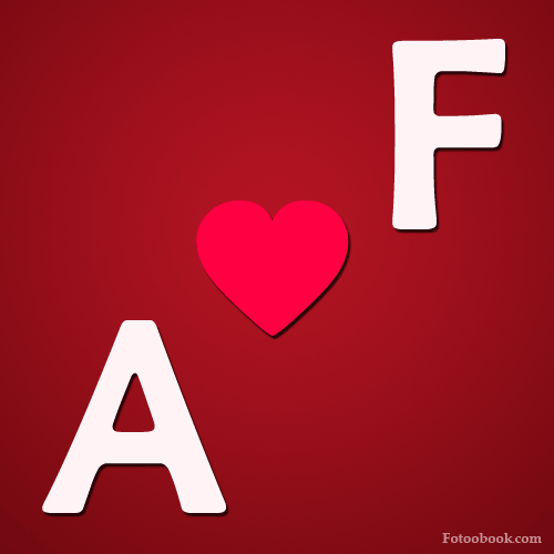 صور حرف A مع F , صور a و F رومانسية حب , خلفيات قلب جديدة 2017
